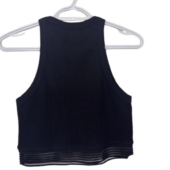 Kith black Massi micro-rib cropped tank top size M NWT - Picture 5 of 8